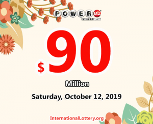 2019年10月12日，Powerball 彩券的奖金达到9000万美元。
